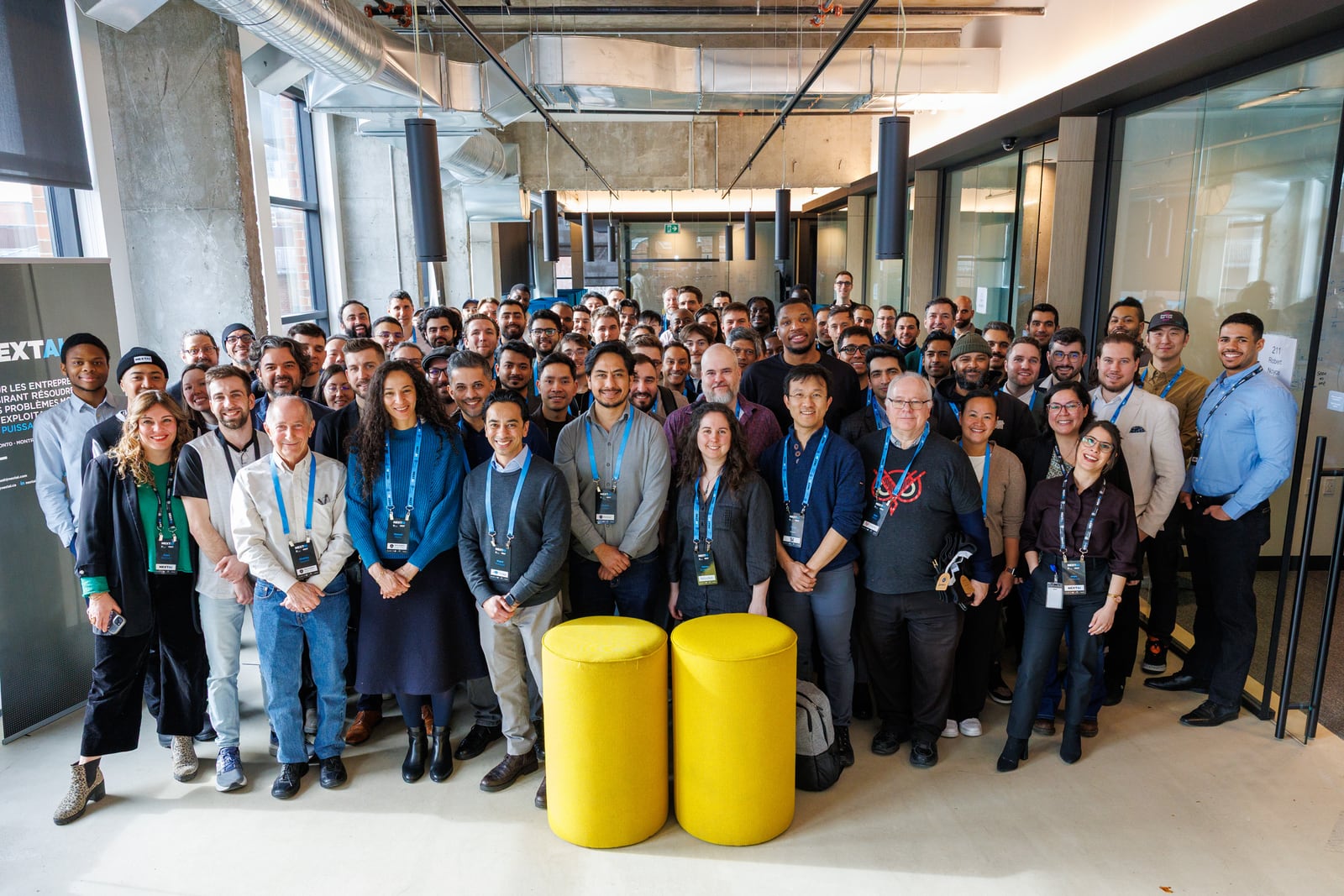 NEXT AI Montréal founders and program team gathered during Founder Days.