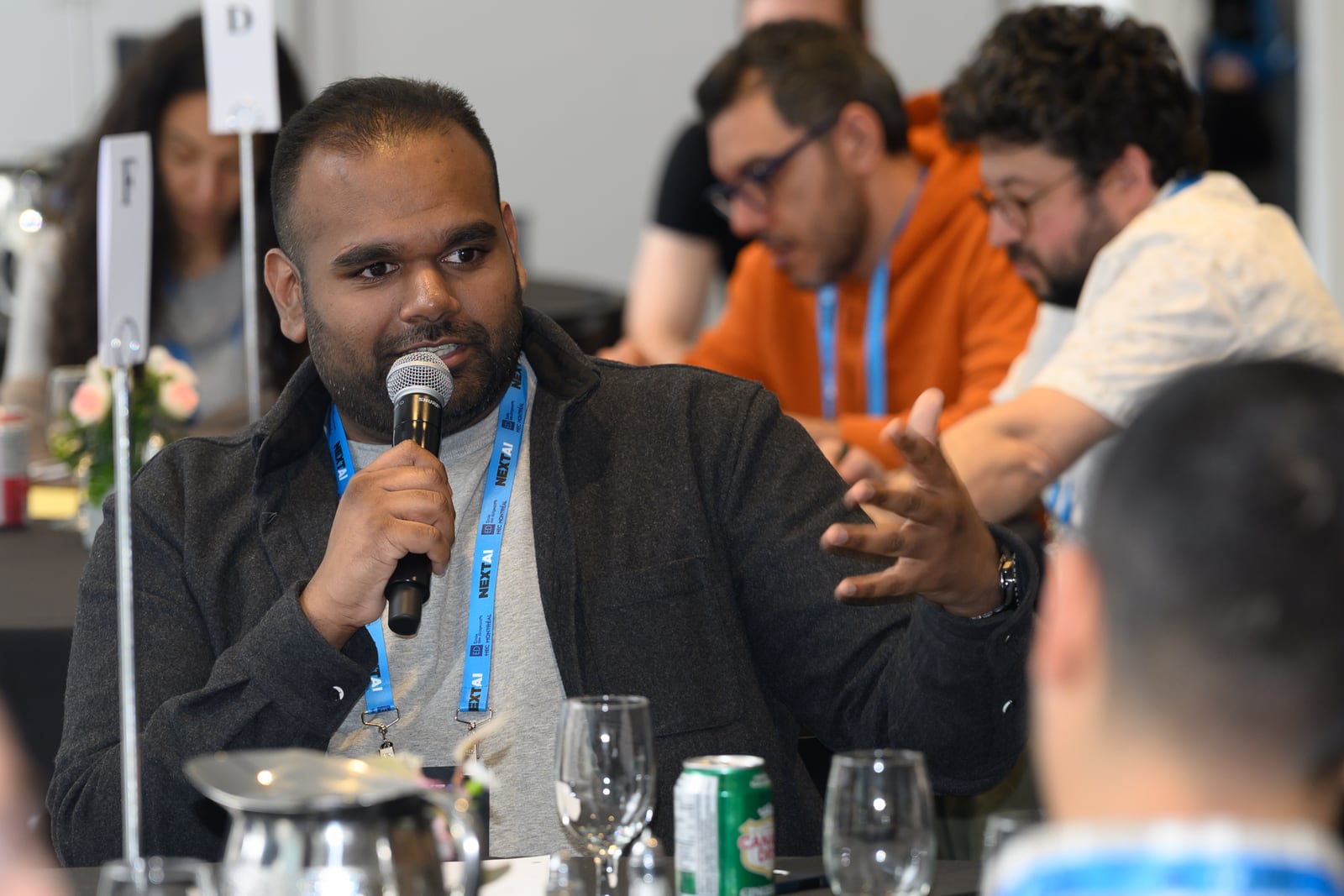 A Lumo founder discussing practitioner workflow and AI safety during Founder Days.